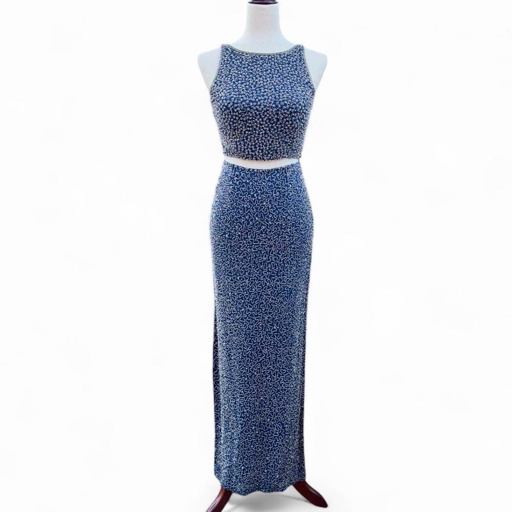 Vintage Beaded Two Piece Maxi Set